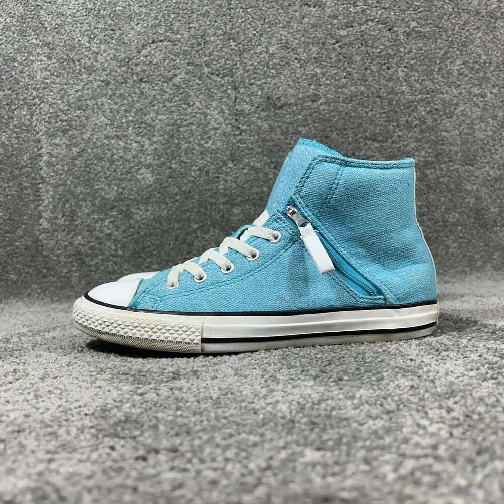 Converse Chuck Taylor All Star Pull Zip Hi 662326F Kids Size 5 Rapid Teal Shoes